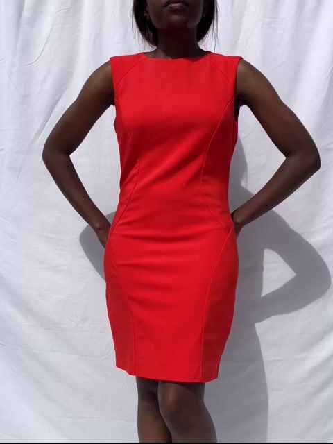 ZARA Red cut out dress