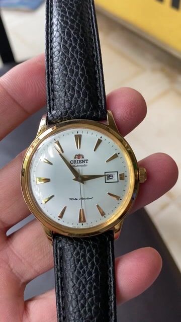 Đồng hồ Orient Nam Cơ tự động Dây da Vàng Đen. Mua bán Đồng hồ tại Thành phố Biên Hòa Đồng Nai được đăng bởi nguyên tâm  hình 1