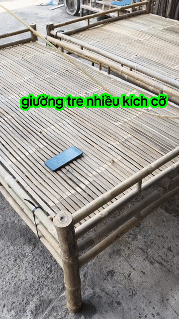 Giường tre tự nhiên bền chắc. Mua bán Giường, chăn ga gối nệm tại Quận 12 Tp Hồ Chí Minh được đăng bởi Thanh Hoa hình 1
