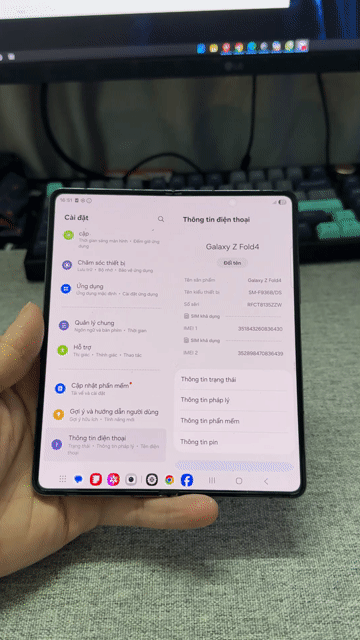 Samsung Galaxy Z Fold4 12GB/256GB Xám. Mua bán Điện thoại tại Thành phố Thủ Đức Tp Hồ Chí Minh được đăng bởi Võ Nhân hình 1