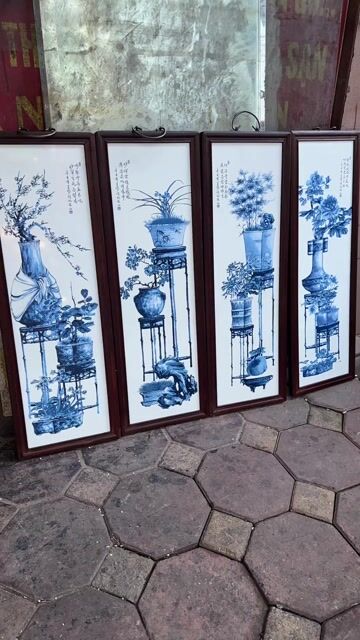 tranh tứ quý kt 27x 80cm giá 1580k e bao ship. Mua bán Đồ sưu tầm, đồ cổ tại Quận Hai Bà Trưng Hà Nội được đăng bởi Nhàn lê hình 1
