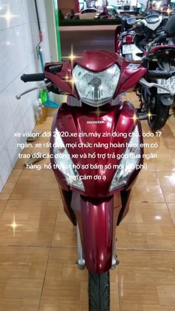 Honda Vision màu Đỏ 17075 km. Mua bán Xe máy tại Quận Ninh Kiều Cần Thơ được đăng bởi CHXM Trung Trưc  hình 1