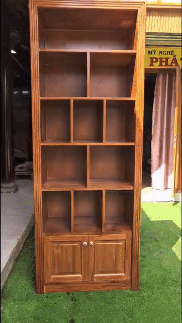 Kệ sách gỗ sồi Nâu gỗ 2m17x76cmx41cm. Mua bán Tủ, kệ gia đình tại Quận 12 Tp Hồ Chí Minh được đăng bởi XƯỞNG GỖ LÂM PHÁT hình 1