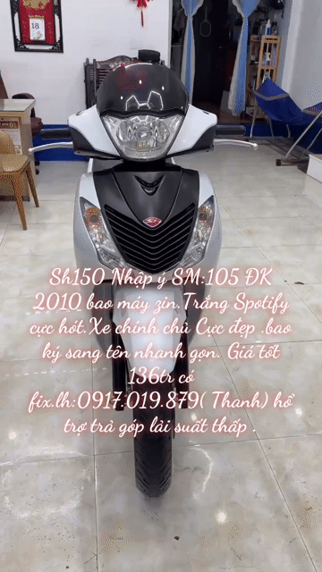 Honda SH 150 2010 Trắng. Mua bán Xe máy tại Thành phố Vũng Tàu Bà Rịa - Vũng Tàu được đăng bởi XE MÁY BẢO THANH  TPVŨNG TÀU hình 1