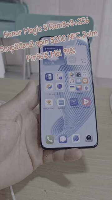 Honor Magic 5 R8+8+256 Snap8Gen2 Pin5200 NFC 2sim. Mua bán Điện thoại tại Huyện Trảng Bàng Tây Ninh được đăng bởi Sun Mobile Shop Điện Thoại Trảng Bàng Tây Ninh 01 hình 1