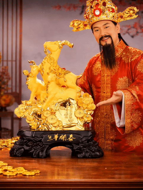 TƯỢNG DÊ TAM DƯƠNG KHAI THÁI CÁT TƯỜNG CAO 38CM. Mua bán Cây cảnh, đồ trang trí tại Quận Tân Bình Tp Hồ Chí Minh được đăng bởi Haven Store 247 hình 1