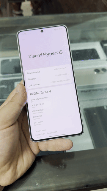 Xiaomi Redmi Turbo 4 16GB/256GB Trắng Game mượt. Mua bán Điện thoại tại Thành phố Nam Định Nam Định được đăng bởi Trí Dũng Store hình 1