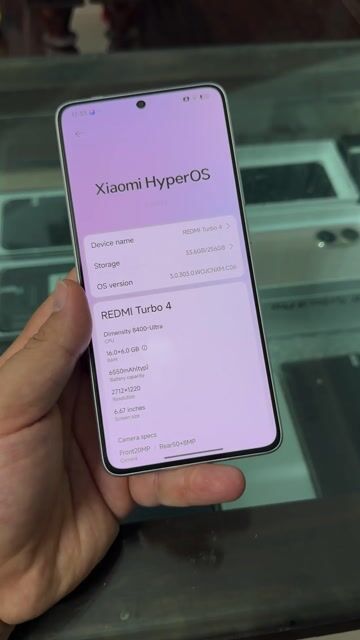 Xiaomi Redmi Turbo 4 16GB/256GB Trắng Game mượt. Mua bán Điện thoại tại Thành phố Nam Định Nam Định được đăng bởi Trí Dũng Store hình 1