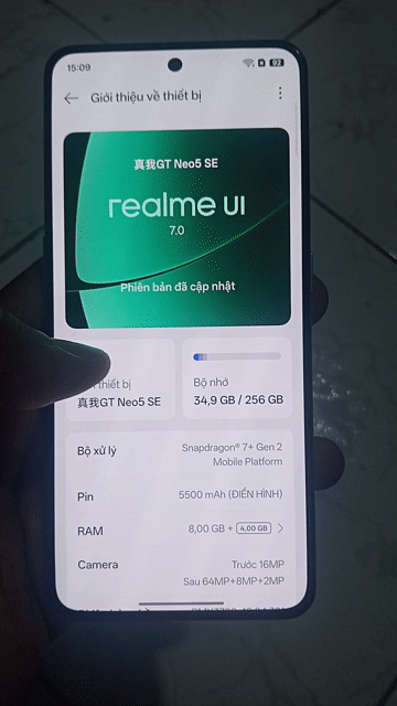 Realme GT Neo 5 SE 5G 8+/256G Snap 7S Gen 2 100W. Mua bán Điện thoại tại Thành phố Dĩ An Bình Dương được đăng bởi ĐT Có Sao Ghi Vậy Bán Tại Nhà Có ship trực tiếp BD SG có GL  hình 1