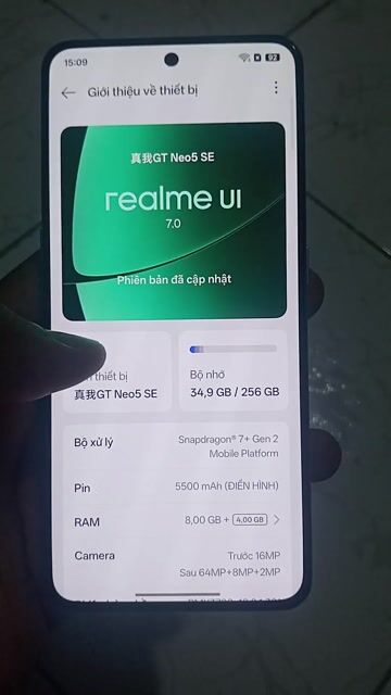 Realme GT Neo 5 SE 5G 8+/256G Snap 7S Gen 2 100W. Mua bán Điện thoại tại Thành phố Dĩ An Bình Dương được đăng bởi ĐT Có Sao Ghi Vậy Bán Tại Nhà Có ship trực tiếp BD SG có GL  hình 1
