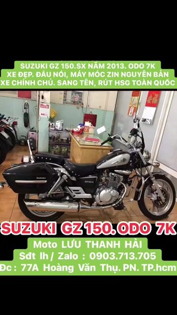 SUZUKI GZ150,SX 2013.ODO 7K.MÁY MÓC ZIN NGUYÊN BẢN. Mua bán Xe máy tại Quận Phú Nhuận Tp Hồ Chí Minh được đăng bởi MOTO LUU THANH HAI  77A hình 1
