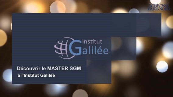 Découvrir le Master SGM à L'Institut Galilée