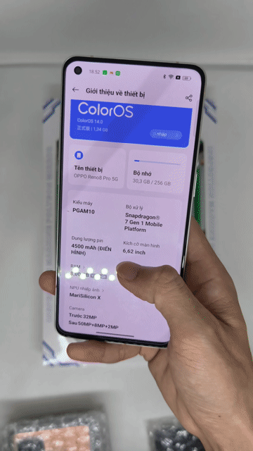 Oppo Reno 8 Pro 256GB Trắng 8/256, có ship. Mua bán Điện thoại tại Quận Thanh Xuân Hà Nội được đăng bởi Đỗ Mạnh Nhuận hình 1