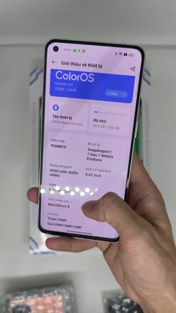 Oppo Reno 8 Pro 256GB Trắng 8/256, có ship. Mua bán Điện thoại tại Quận Thanh Xuân Hà Nội được đăng bởi Đỗ Mạnh Nhuận hình 1