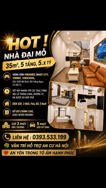 Mua bán Nhà ở Quận Nam Từ Liêm Hà Nội diện tích 35 m² giá 5,79 tỷ