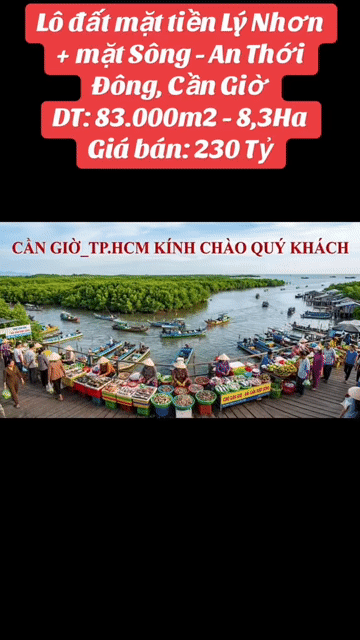 Mua bán Đất Huyện Cần Giờ Tp Hồ Chí Minh diện tích 83000 m² giá 230 tỷ