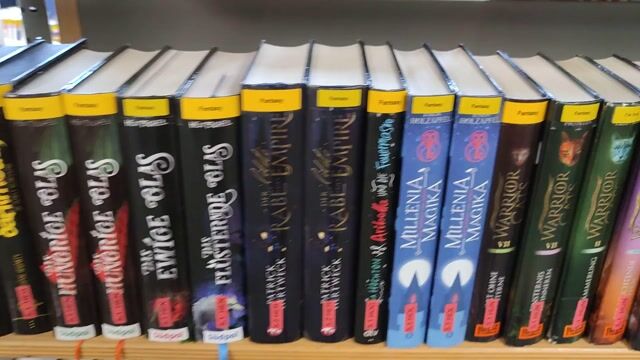 Es gibt fast alle Warrior Cats Bücher in der Bücherei Nordhorn.