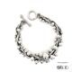 Silver Graduated Barbed Wire Bauble Bracelet 360 video three