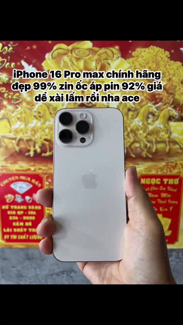 Apple iPhone 16 Pro Max 256GB Vàng 99% zin ốc áp. Mua bán Điện thoại tại Quận Ninh Kiều Cần Thơ được đăng bởi CẦM ĐỒ TRUNG HẬU   hình 1