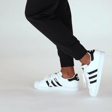 Mens adidas Superstar Athletic Shoe - White / Black video thumbnail