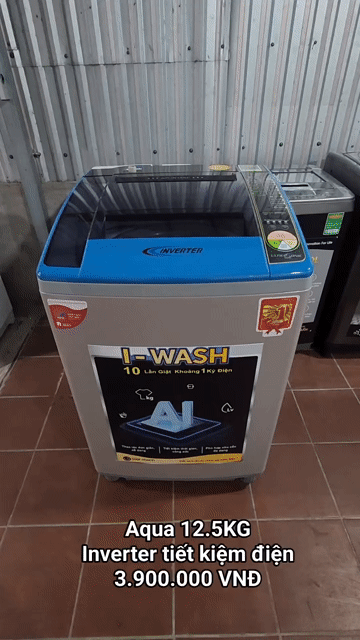 Máy giặt Aqua 12.5kg Đã qua sử dụng. Mua bán Máy giặt tại Thành phố Sóc Trăng Sóc Trăng được đăng bởi Điện Lạnh Hoàng Khải hình 1