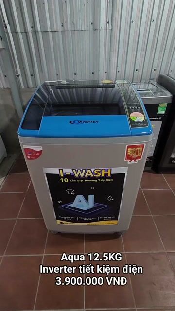 Máy giặt Aqua 12.5kg Đã qua sử dụng. Mua bán Máy giặt tại Thành phố Sóc Trăng Sóc Trăng được đăng bởi Điện Lạnh Hoàng Khải hình 1