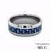 8mm Tungsten and Blue Carbon Fibre Inlay Ring 360 video three