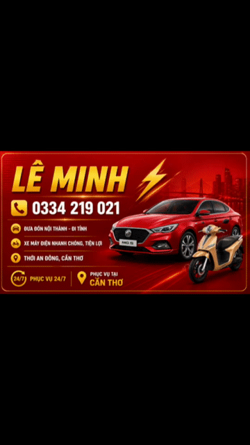 Dịch vụ đưa đón nội thành Cần Thơ. Dịch vụ tại Quận Bình Thuỷ Cần Thơ được đăng bởi Minh hình 1