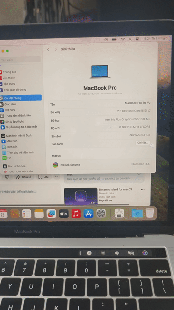 Apple MacBook Pro 2018 13 inch 8GB/256GB. Mua bán Laptop tại Quận Đống Đa Hà Nội được đăng bởi CỬA HÀNG T STORE ĐIỆN THOẠI LAPTOP HÀ NỘI hình 1