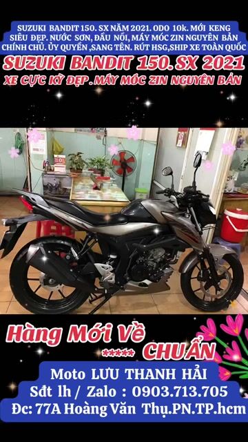 SUZUKI  BANDIT 150.SX 2021. ODO 10k.SIÊU ĐẸP, ZIN. Mua bán Xe máy tại Quận Phú Nhuận Tp Hồ Chí Minh được đăng bởi MOTO LUU THANH HAI  77A hình 1