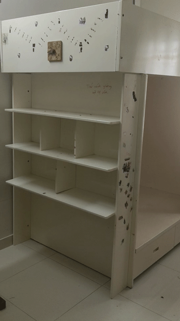 Giường tầng Gỗ Trắng kem 1,2 x 1,7 x 2,0m. Mua bán Giường, chăn ga gối nệm tại Quận 12 Tp Hồ Chí Minh được đăng bởi vivuong dang hình 1