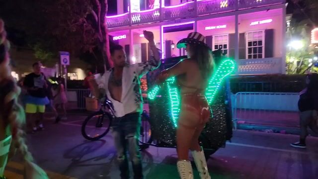 Clothed night street event
