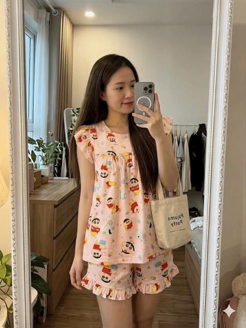 Đồ ngủ nữ Vải thô Hoạt hình Hồng. Mua bán Quần áo tại Thành phố Thuận An Bình Dương được đăng bởi Tiệm Tole Nhỏ hình 1