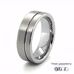 Mens 8mm Brushed Tungsten Groove Ring 360 video