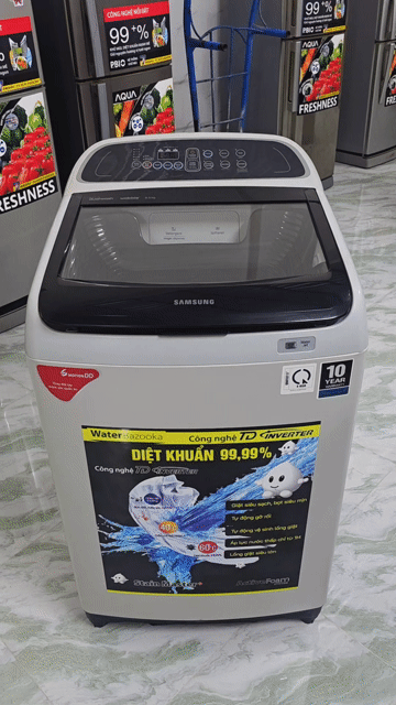 Máy giặt Samsung 8.5kg Inverter Trắng. Mua bán Máy giặt tại Thành phố Mỹ Tho Tiền Giang được đăng bởi HÀNG QUA SỬ DỤNG hình 1