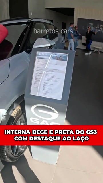 INTERNA BEGE E PRETA DO GS3 COM DESTAQUE AO LAÇO