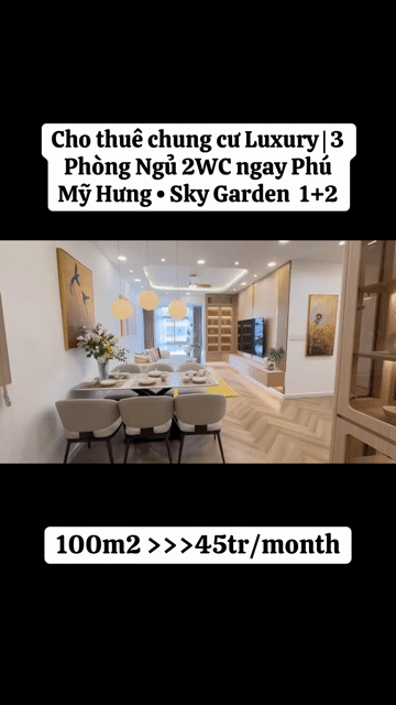 Cho thuê Căn hộ Chung cư Sky Garden 2 Quận 7 Tp Hồ Chí Minh diện tích 100 m² giá 45 triệu/tháng