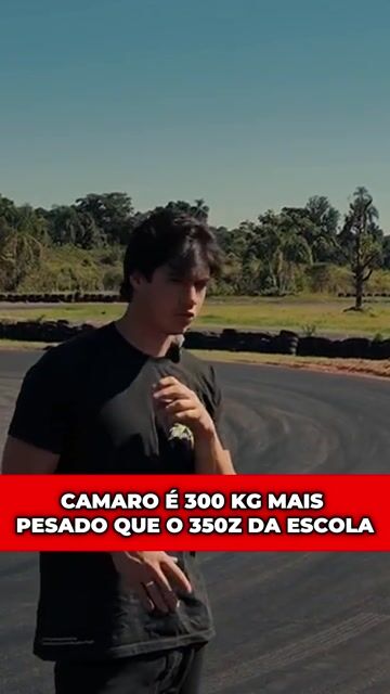 Camaro é 300 kg mais pesado que o 350Z da escola