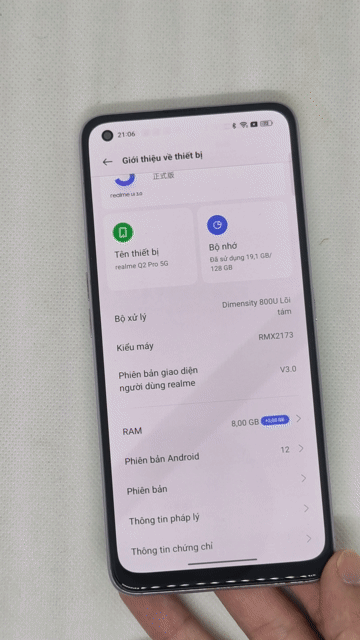 Realme Q2 Pro 5G Tím 8GB/128GB. Mua bán Điện thoại tại Quận Thanh Xuân Hà Nội được đăng bởi Đỗ Mạnh Nhuận hình 1