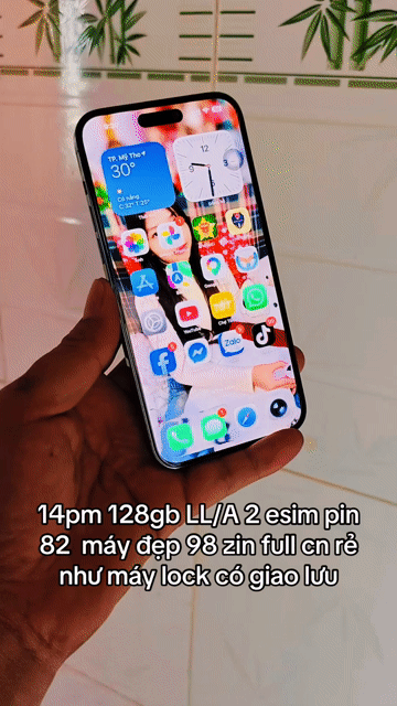 iPhone 14 Pro Max 128GB QT LL/A pin82 Tím zin 98%. Mua bán Điện thoại tại Thành phố Mỹ Tho Tiền Giang được đăng bởi LH Max Dilys hình 1