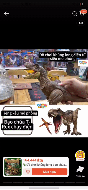 Đồ chơi  Khủng long bạo chúa xài pin. Mua bán Mẹ và bé tại Quận Hà Đông Hà Nội được đăng bởi Tran Linh hình 1