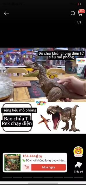 Đồ chơi  Khủng long bạo chúa xài pin. Mua bán Mẹ và bé tại Quận Hà Đông Hà Nội được đăng bởi Tran Linh hình 1