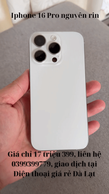 Apple iPhone 16 Pro 128GB Mỹ trắng rin nguyên. Mua bán Điện thoại tại Thành phố Đà Lạt Lâm Đồng được đăng bởi Điện thoại giá rẻ Đà Lạt hình 1