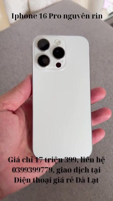 Apple iPhone 16 Pro 128GB Mỹ trắng rin nguyên. Mua bán Điện thoại tại Thành phố Đà Lạt Lâm Đồng được đăng bởi Điện thoại giá rẻ Đà Lạt hình 1