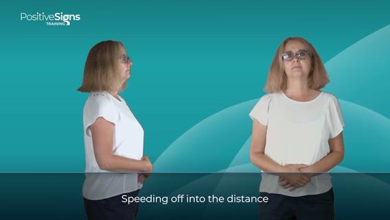 Speeding off into the distance