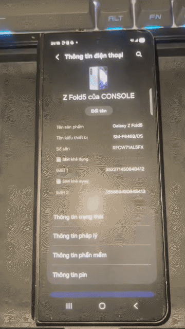 Samsung Galaxy Z Fold5 Xanh 512GB. Mua bán Điện thoại tại Quận 8 Tp Hồ Chí Minh được đăng bởi NVH hình 1