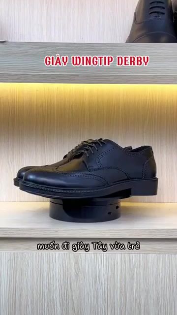 GIÀY DERBY WINGTIP HỌA TIẾT ĐỤC LỖ CỰC ĐẸP MÀU ĐEN. Mua bán Giày dép tại Huyện Châu Đức Bà Rịa - Vũng Tàu được đăng bởi Nguyễn Bình Minh hình 1