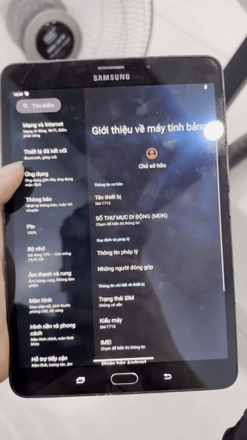 Samsung Tab S2 T715 pin tạm đã up rom. Mua bán Máy tính bảng tại Quận Hai Bà Trưng Hà Nội được đăng bởi Dũng hình 1