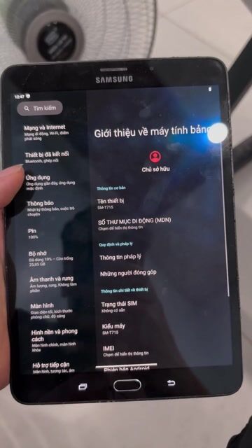 Samsung Tab S2 T715 pin tạm đã up rom. Mua bán Máy tính bảng tại Quận Hai Bà Trưng Hà Nội được đăng bởi Dũng hình 1