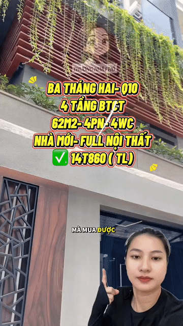 Mua bán Nhà ở Quận 10 Tp Hồ Chí Minh diện tích 61 m² giá 14,8 tỷ